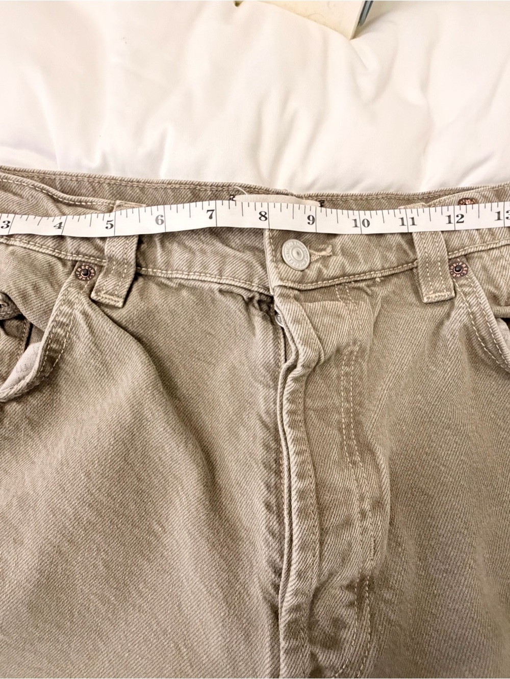 Free People We The Free Eden High Slouchy Wide Leg Jeans Taupe Brown Size 29 - Picture 12 of 13